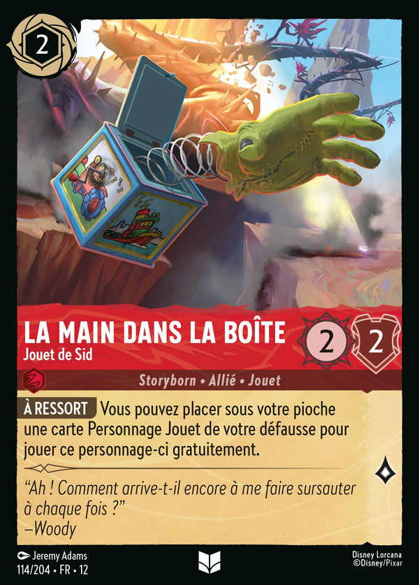 Carte Lorcana 114/204 La Main dans la Boîte | LorenZone