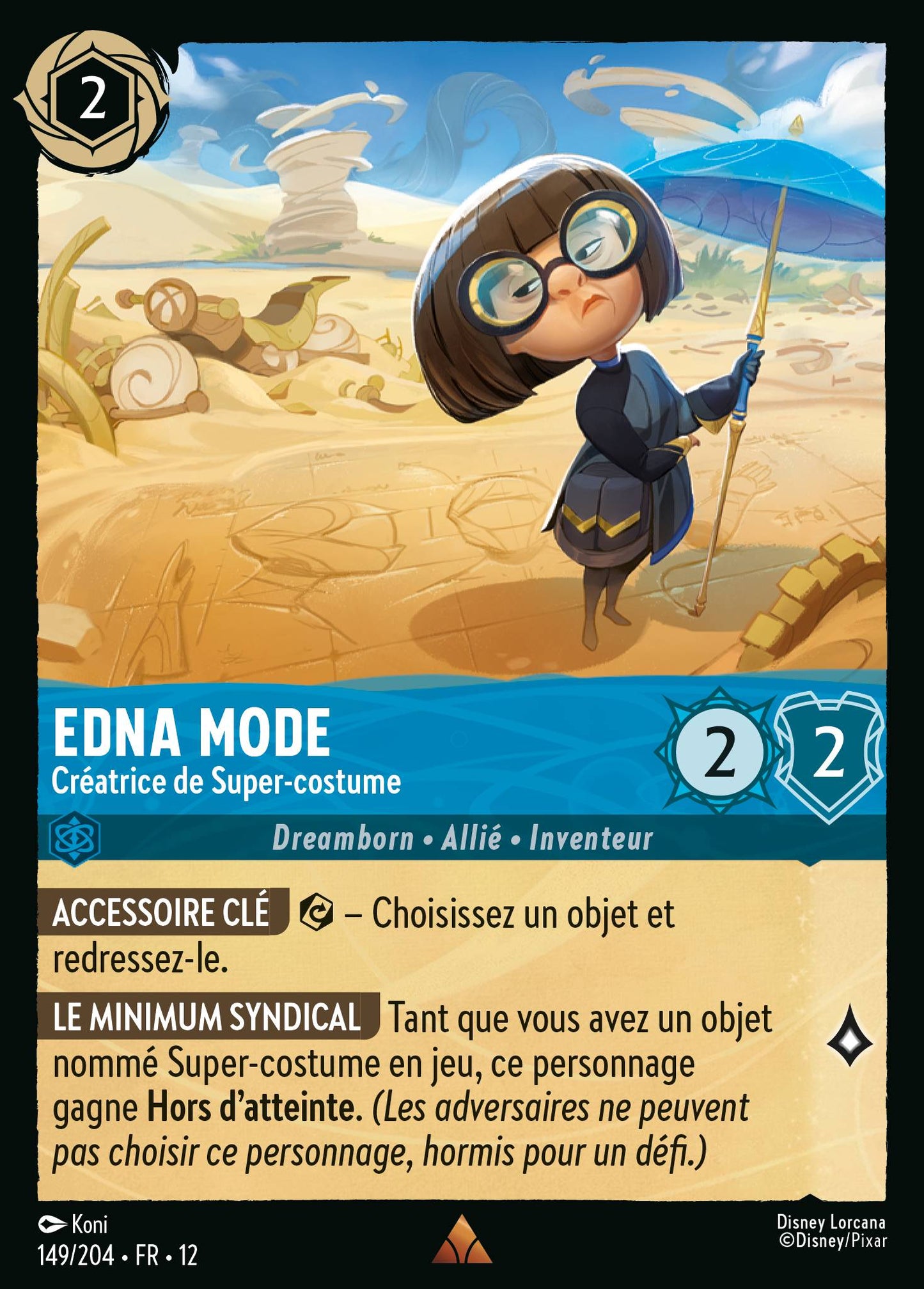 Carte Lorcana 149/204 • FR • 12 Edna Mode | LorenZone
