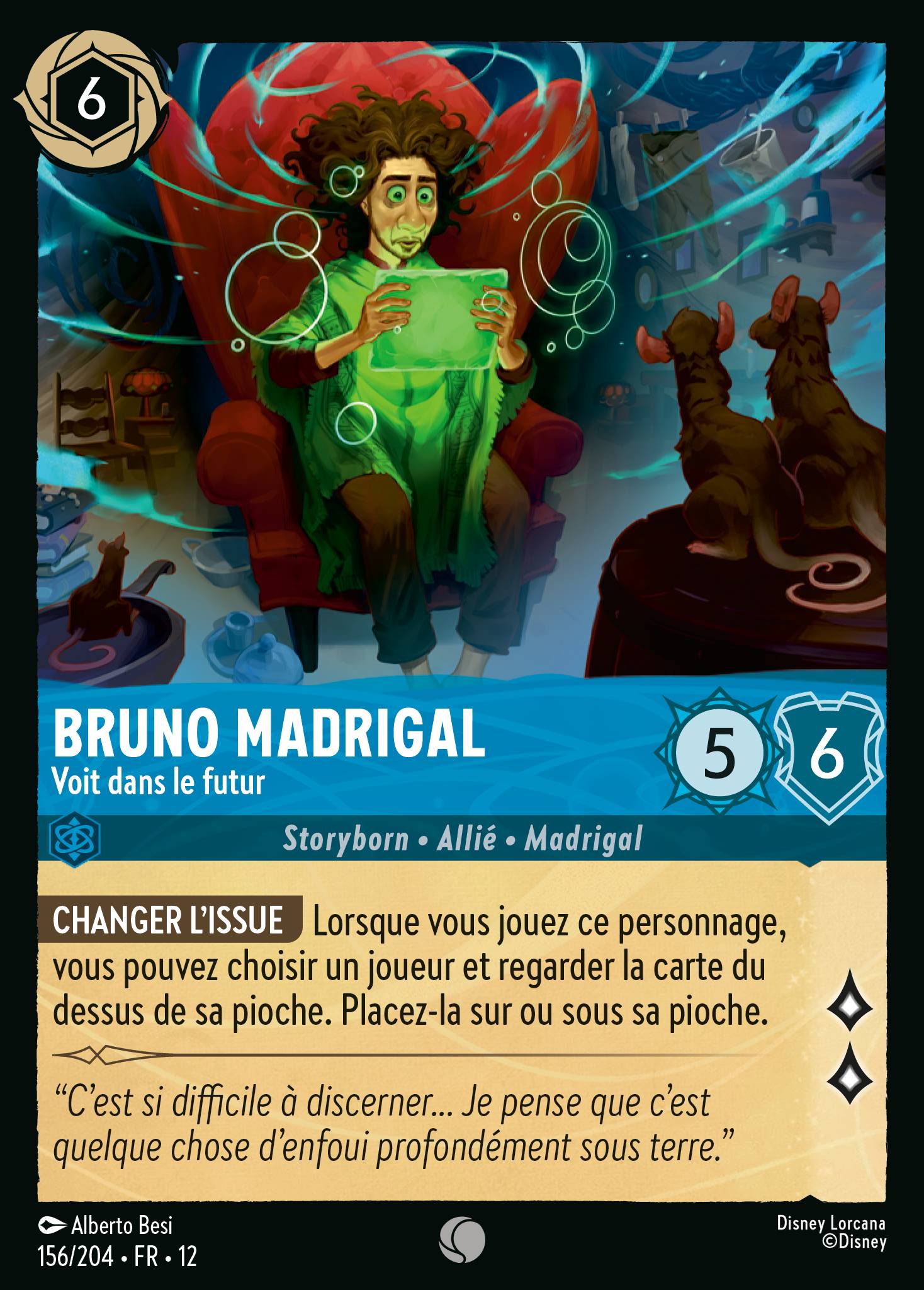 Carte Lorcana 156/204 • FR • 12 Bruno Madrigal | LorenZone