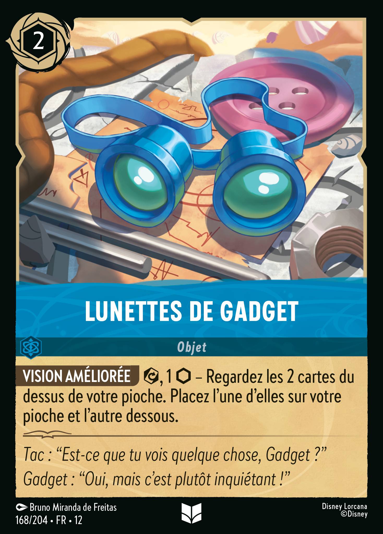 Carte Lorcana 168/204 • FR • 12 Lunettes de Gadget | LorenZone