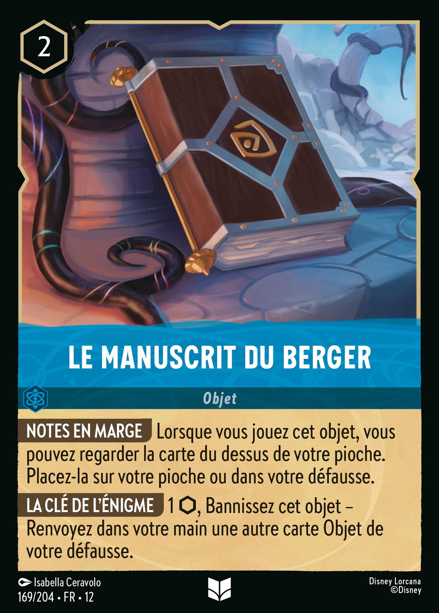 Carte Lorcana 169/204 • FR • 12 Le Manuscrit du Berger | LorenZone