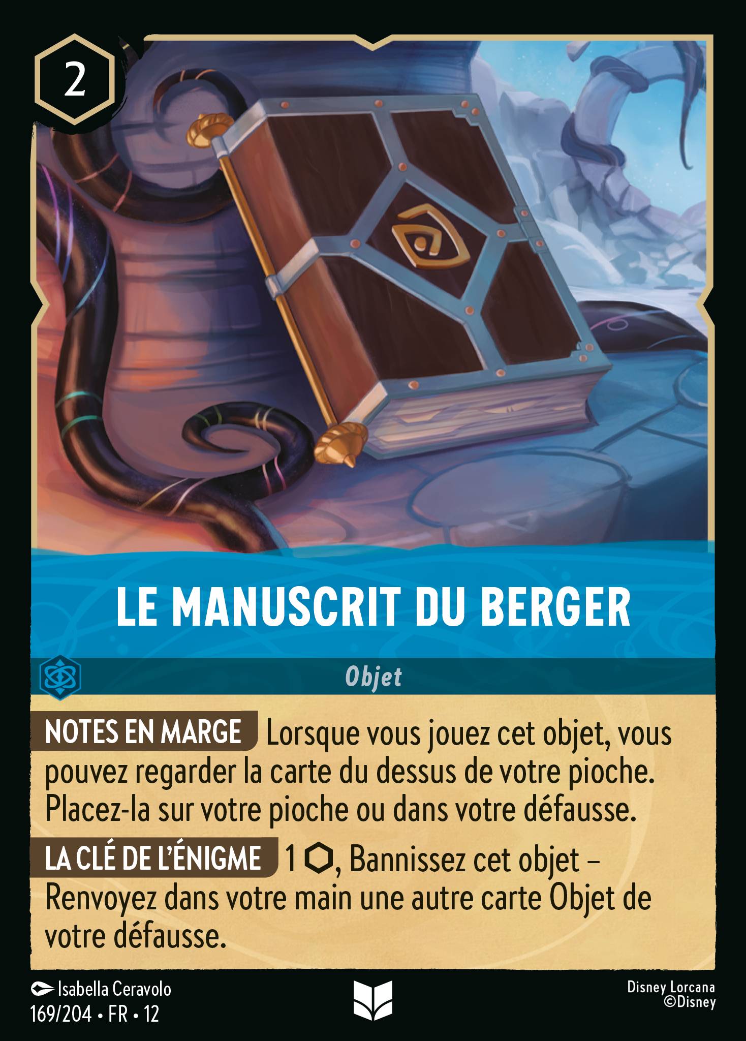 Carte Lorcana 169/204 • FR • 12 Le Manuscrit du Berger | LorenZone