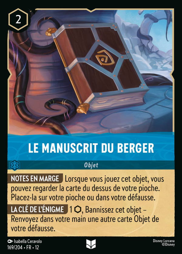 Carte Lorcana 169/204 • FR • 12 Le Manuscrit du Berger | LorenZone
