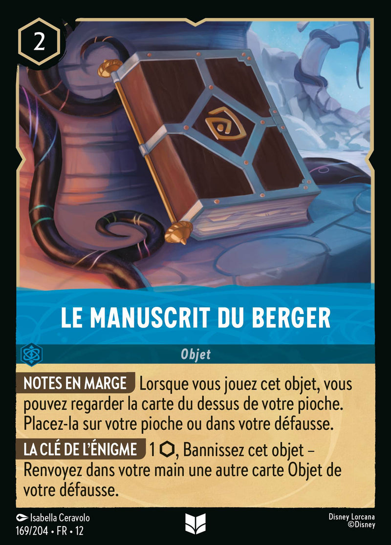 Carte Lorcana 169/204 • FR • 12 Le Manuscrit du Berger | LorenZone