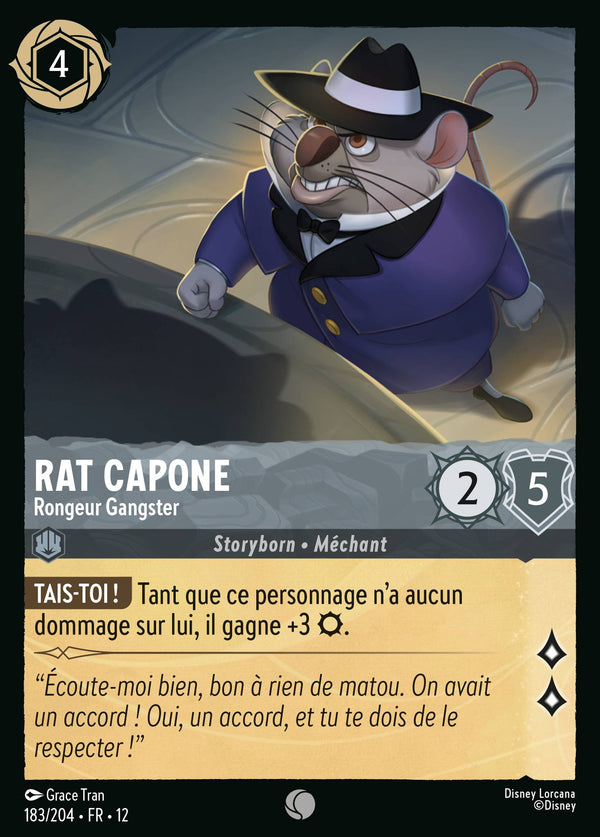 Carte Lorcana 183/204 • FR • 12 Rat Capone | LorenZone