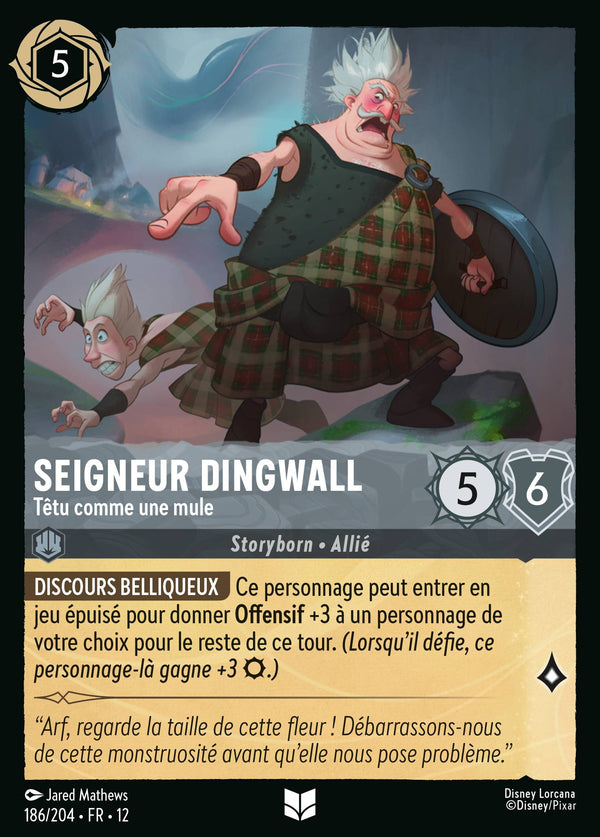 Carte Lorcana 186/204 • FR • 12 Seigneur Dingwall | LorenZone
