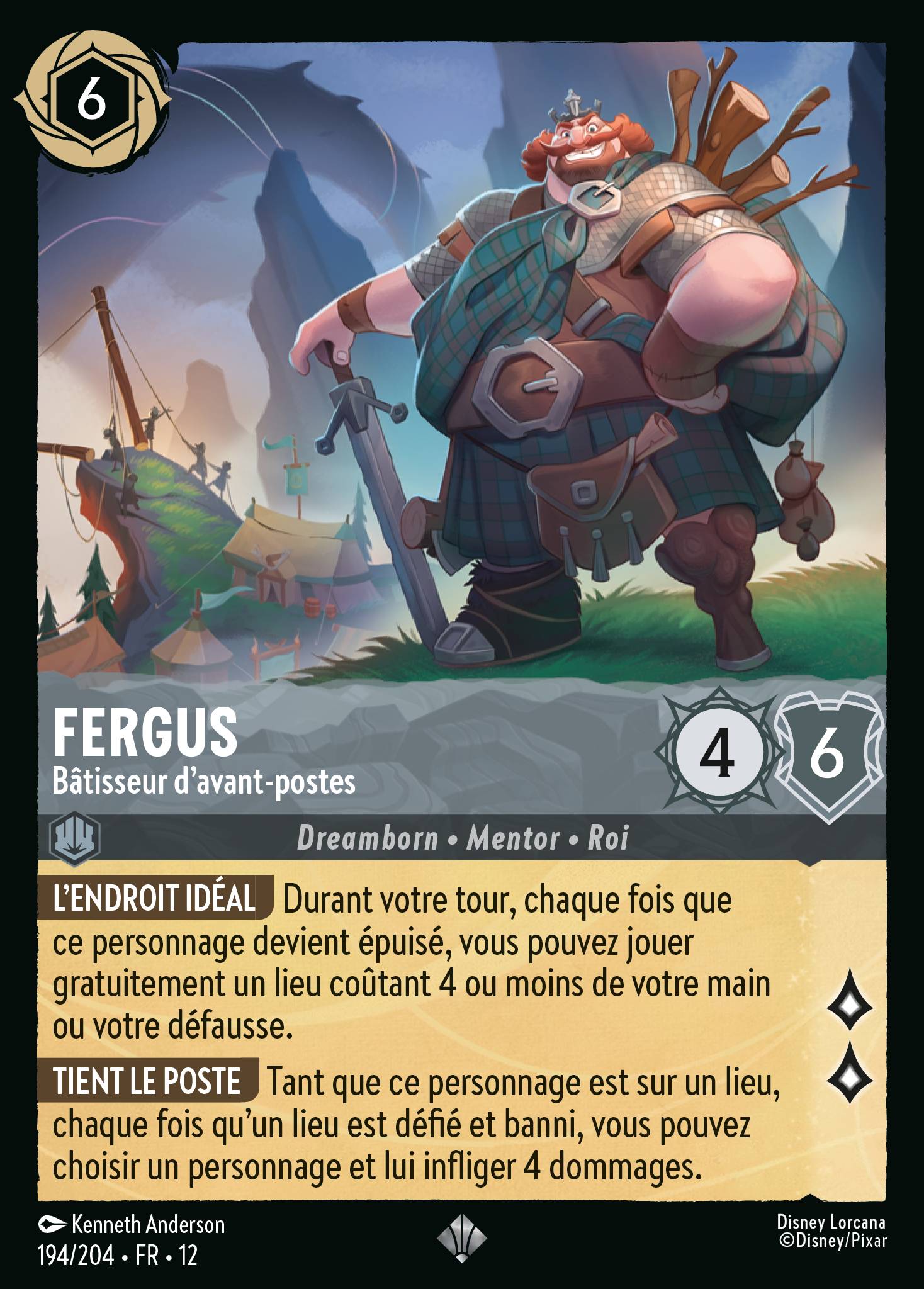 Carte Lorcana 194/204 • FR • 12 Fergus | LorenZone