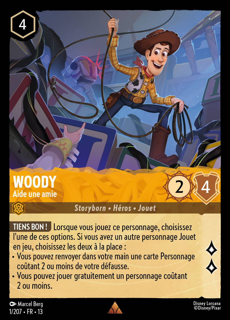 Carte Lorcana 001/207 Woody, Aide une amie | LorenZone