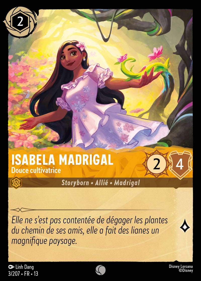 Carte Lorcana 003/207 Isabela Madrigal, Douce cultivatrice | LorenZone