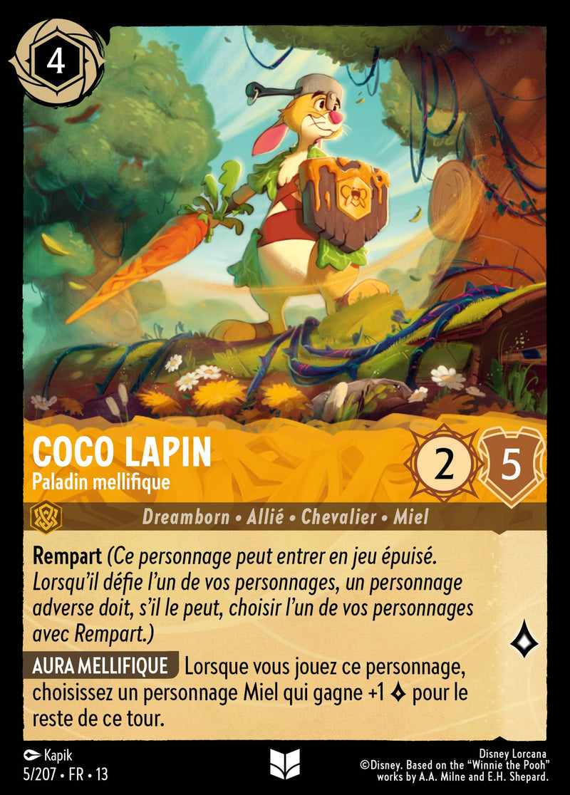 Carte Lorcana 005/207 Coco Lapin, Paladin mellifique | LorenZone