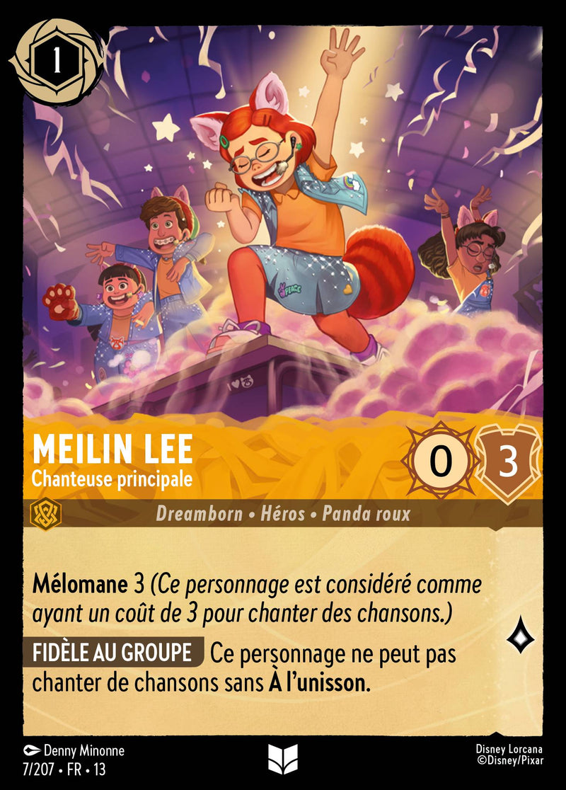 Carte Lorcana 007/207 Meilin Lee, Chanteuse principale | LorenZone