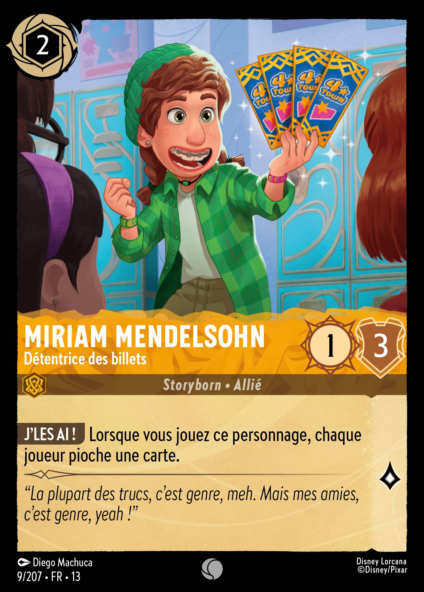 Carte Lorcana 009/207 Miriam Mendelsohn, Détentrice des billets | LorenZone