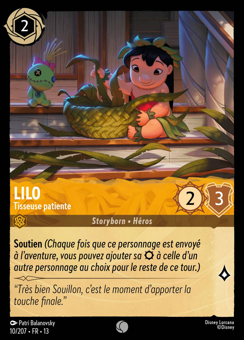 Carte Lorcana 010/207 Lilo, Tisseuse patiente | LorenZone