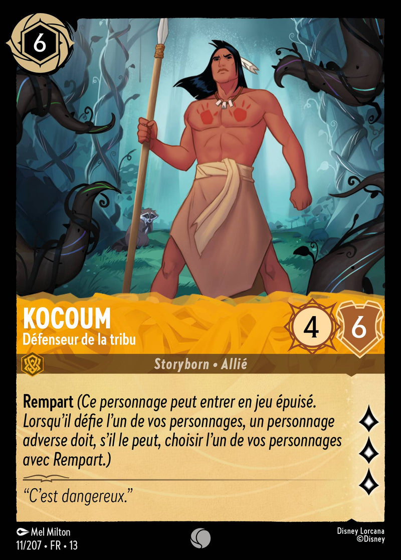 Carte Lorcana 011/207 Kocoum, Défenseur de la tribu | LorenZone
