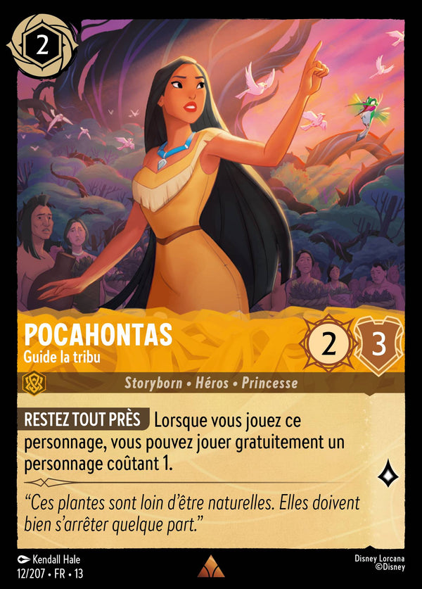 Carte Lorcana 012/207 Pocahontas, Guide la tribu | LorenZone