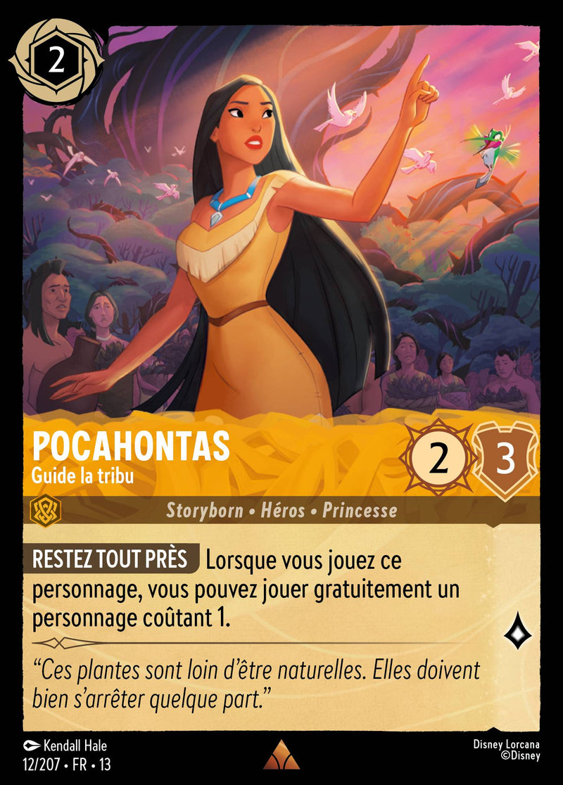 Carte Lorcana 012/207 Pocahontas, Guide la tribu | LorenZone