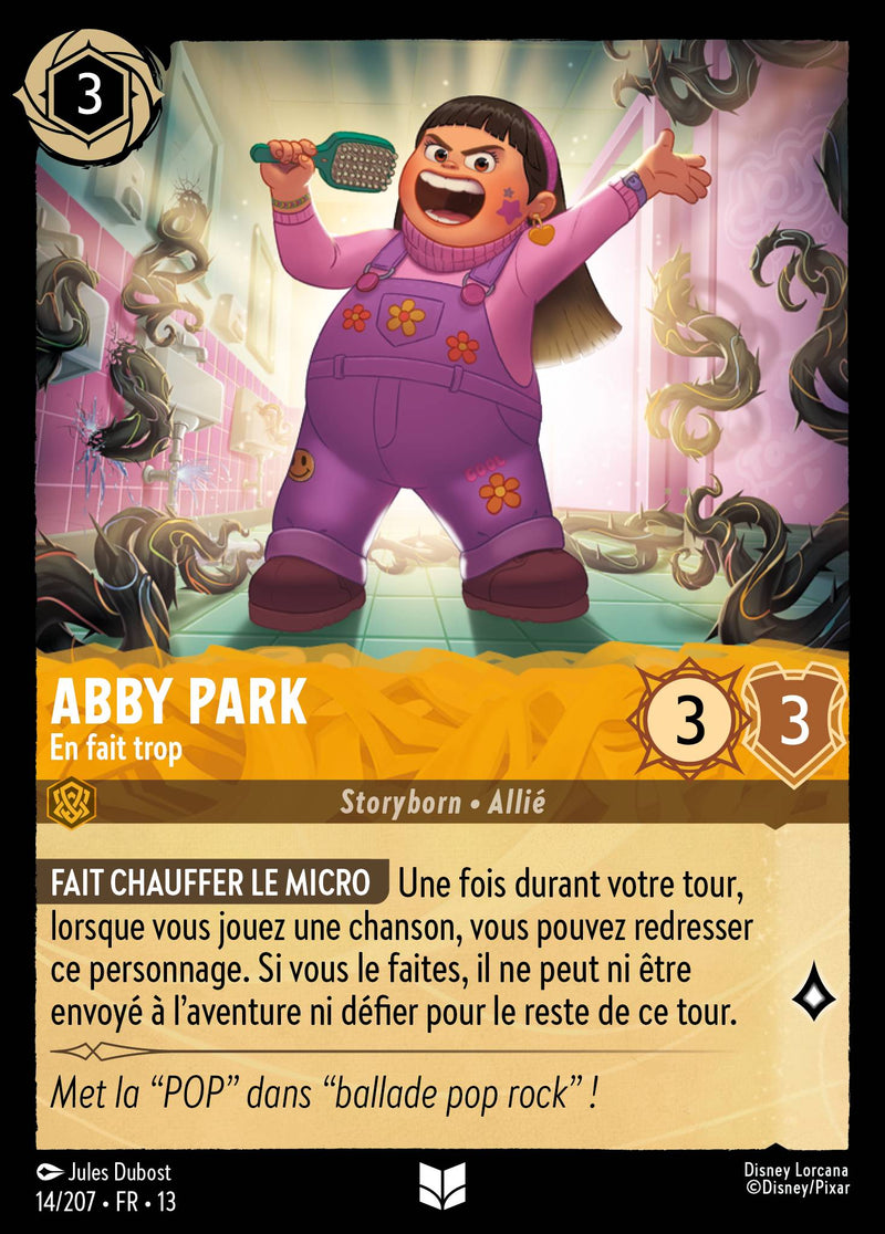 Carte Lorcana 014/207 Abby Park, En fait trop | LorenZone
