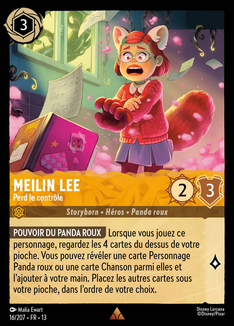 Carte Lorcana 016/207 Meilin Lee, Perd le contrôle | LorenZone