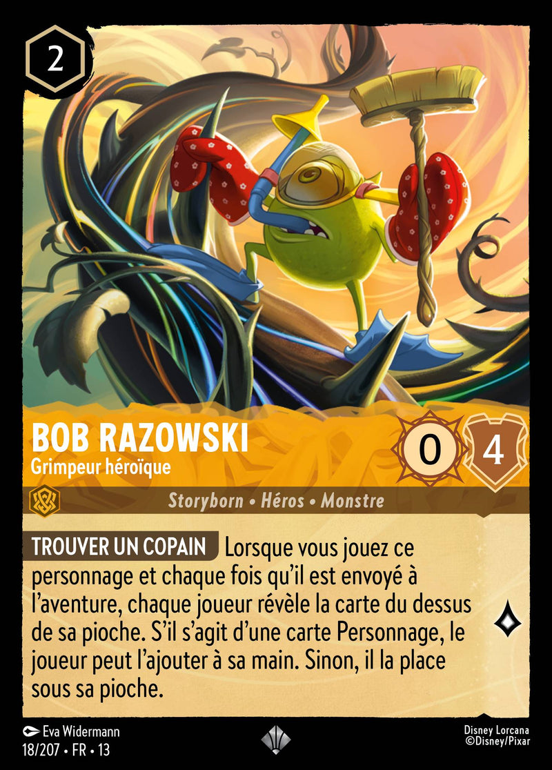 Carte Lorcana 018/207 Bob Razowski, Grimpeur héroïque | LorenZone