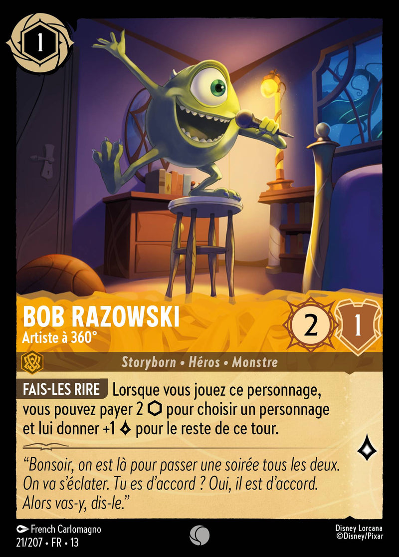 Carte Lorcana 021/207 Bob Razowski, Artiste à 360° | LorenZone