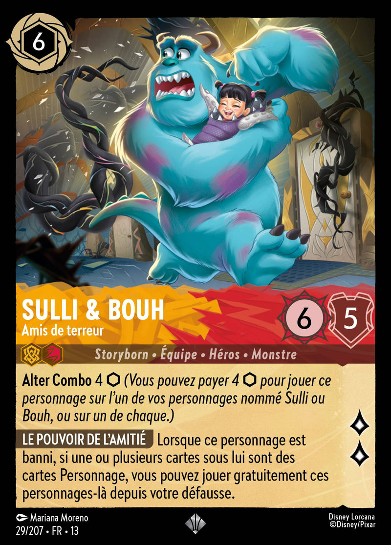 Carte Lorcana 029/207 Sulli & Bouh, Amis de terreur | LorenZone