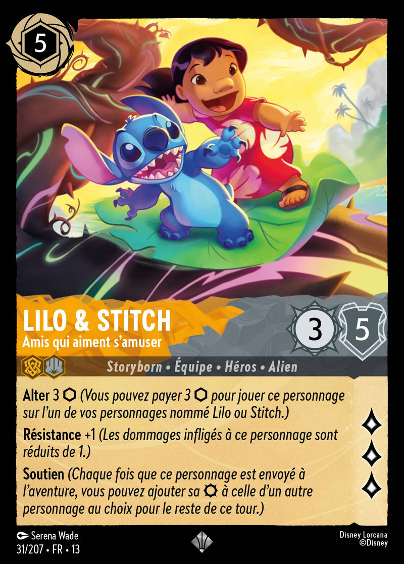 Carte Lorcana 031/207 Lilo & Stitch, Amis qui aiment s'amuser | LorenZone