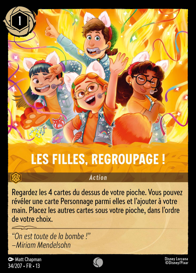 Carte Lorcana 034/207 Les filles, regroupage ! | LorenZone