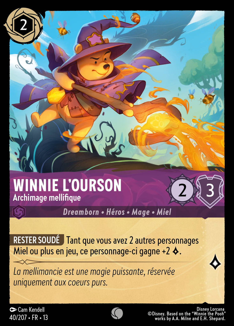 Carte Lorcana 040/207 Winnie l'Ourson, Archimage mellifique | LorenZone