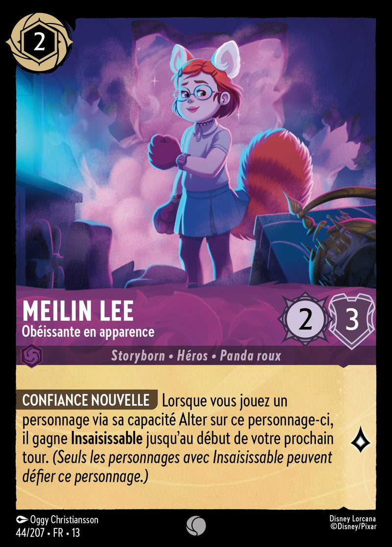 Carte Lorcana 044/207 Meilin Lee, Obéissante en apparence | LorenZone