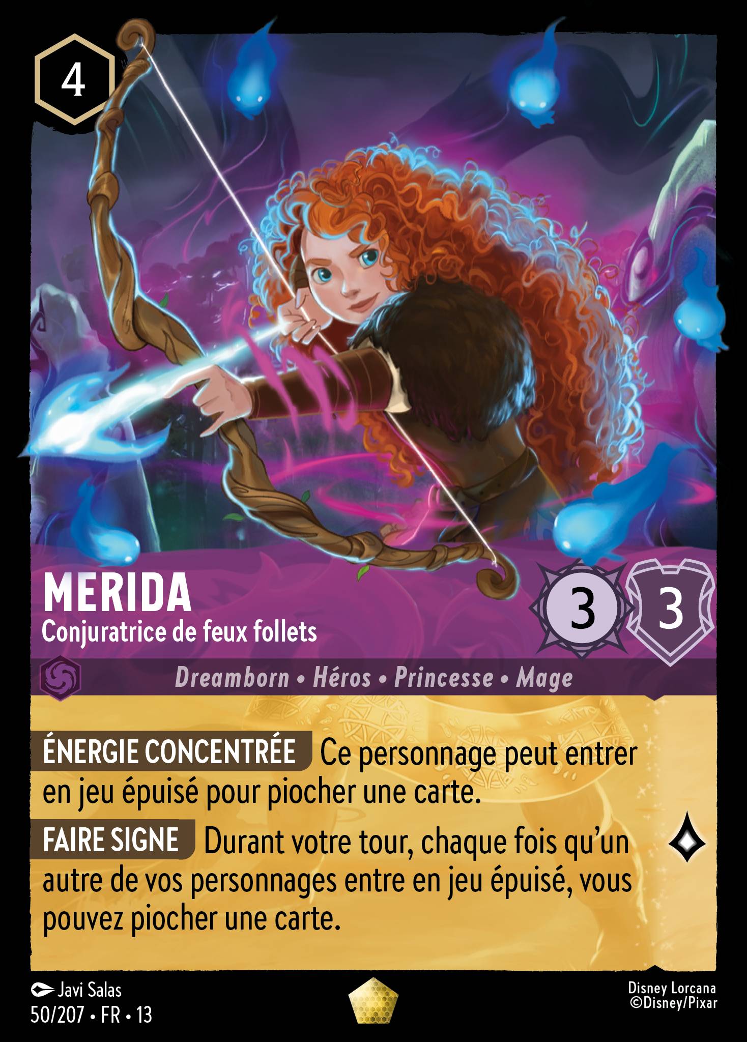 Carte Lorcana 050/207 Merida, Conjuratrice de feux follets | LorenZone