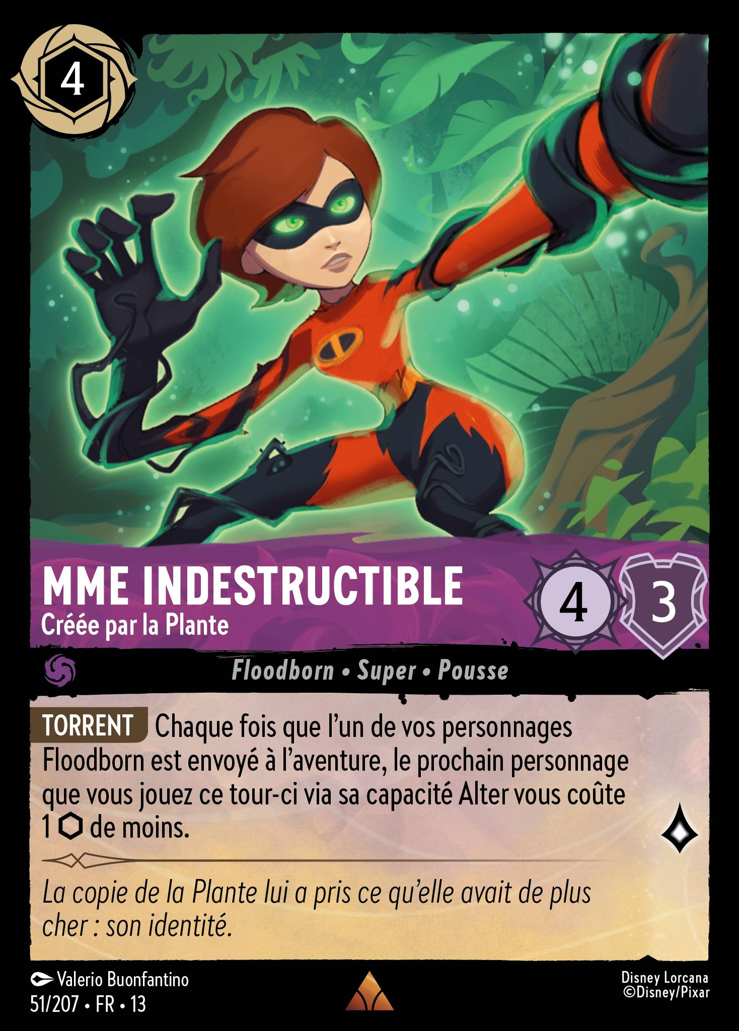 Carte Lorcana 051/207 Mme Indestructible, Créée par la Plante | LorenZone