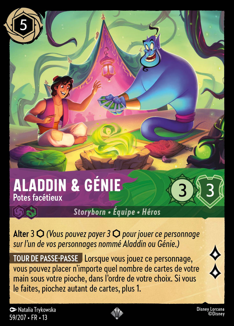 Carte Lorcana 059/207 Aladdin & Génie, Potes facétieux | LorenZone
