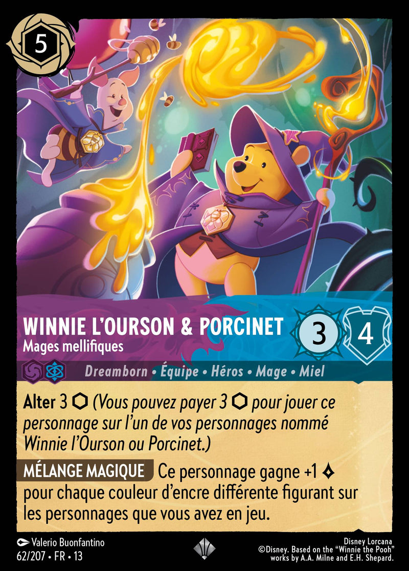 Carte Lorcana 062/207 Winnie l'Ourson & Porcinet, Mages mellifiques | LorenZone