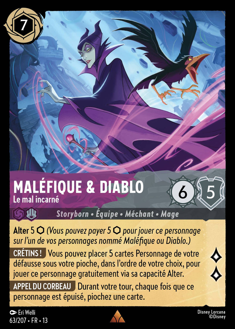 Carte Lorcana 063/207 Maléfique & Diablo, Le mal incarné | LorenZone