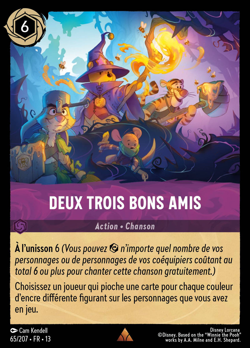Carte Lorcana 065/207 Deux trois bons amis | LorenZone