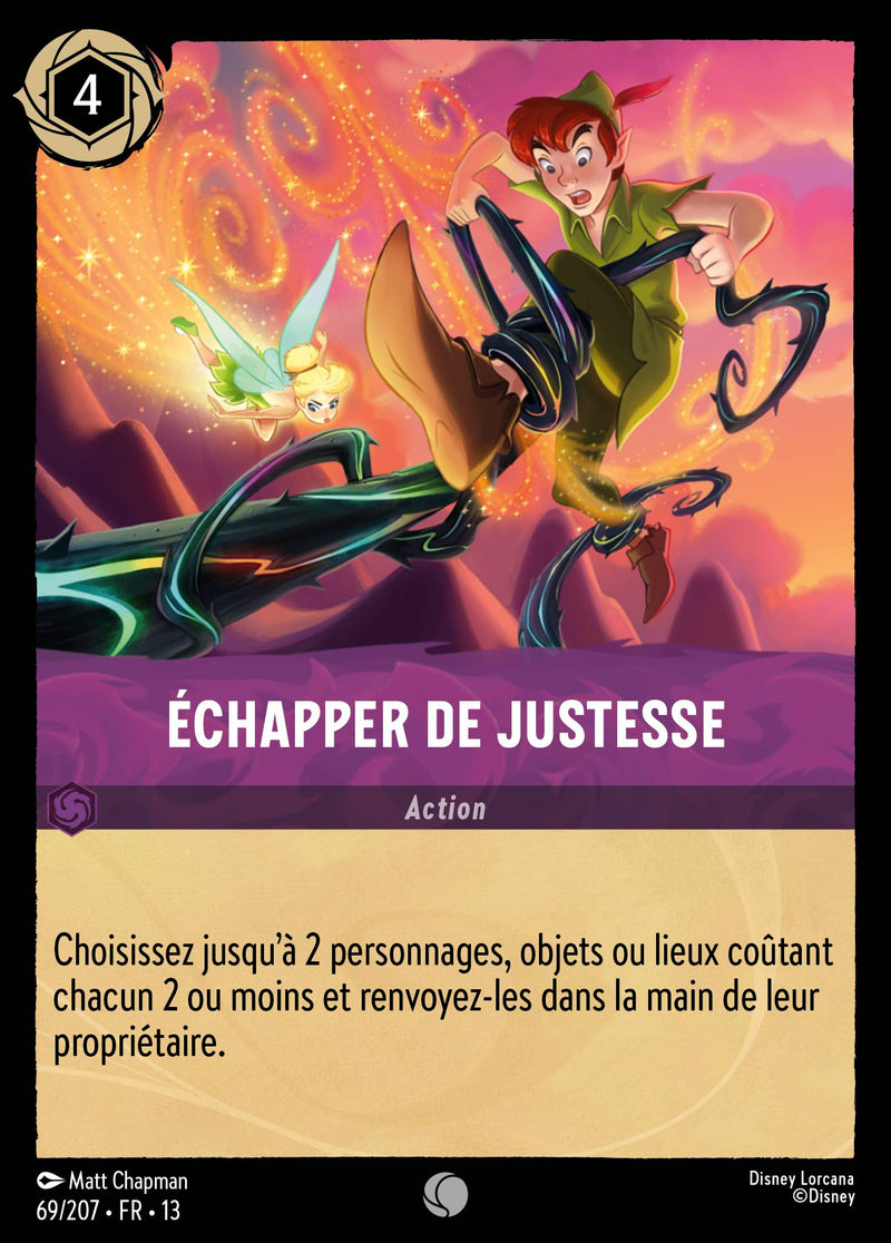 Carte Lorcana 069/207 Échapper de justesse | LorenZone