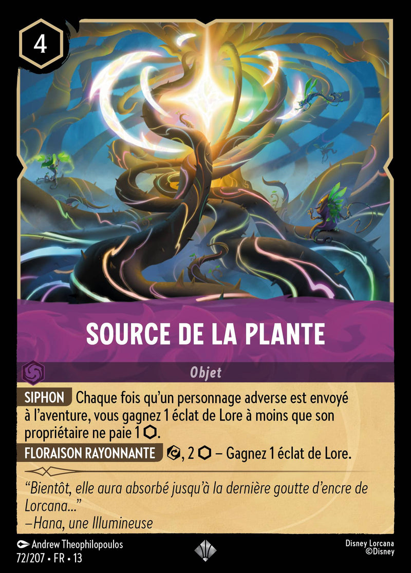 Carte Lorcana 072/207 Source de la Plante | LorenZone