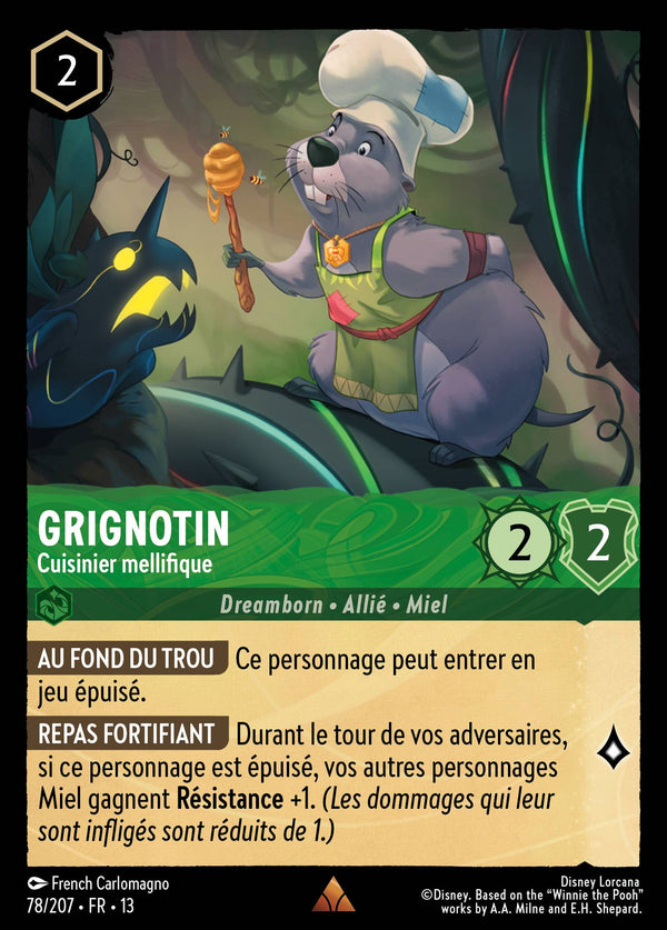 Carte Lorcana 078/207 Grignotin, Cuisinier mellifique | LorenZone