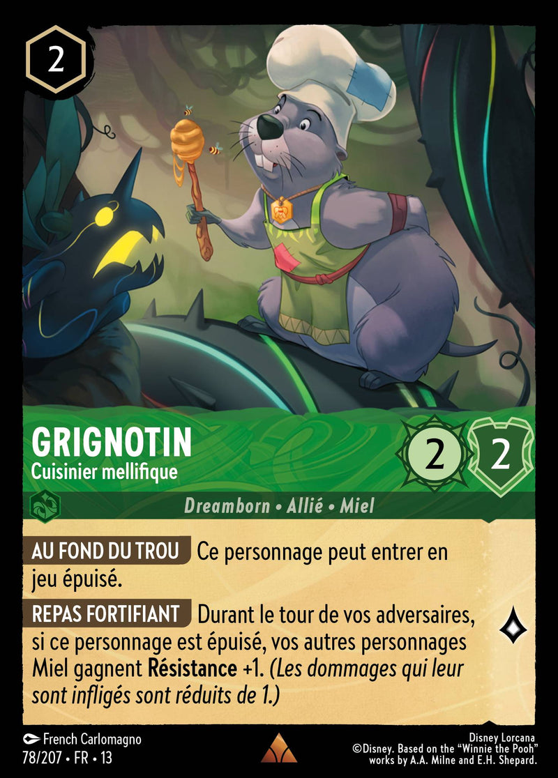 Carte Lorcana 078/207 Grignotin, Cuisinier mellifique | LorenZone