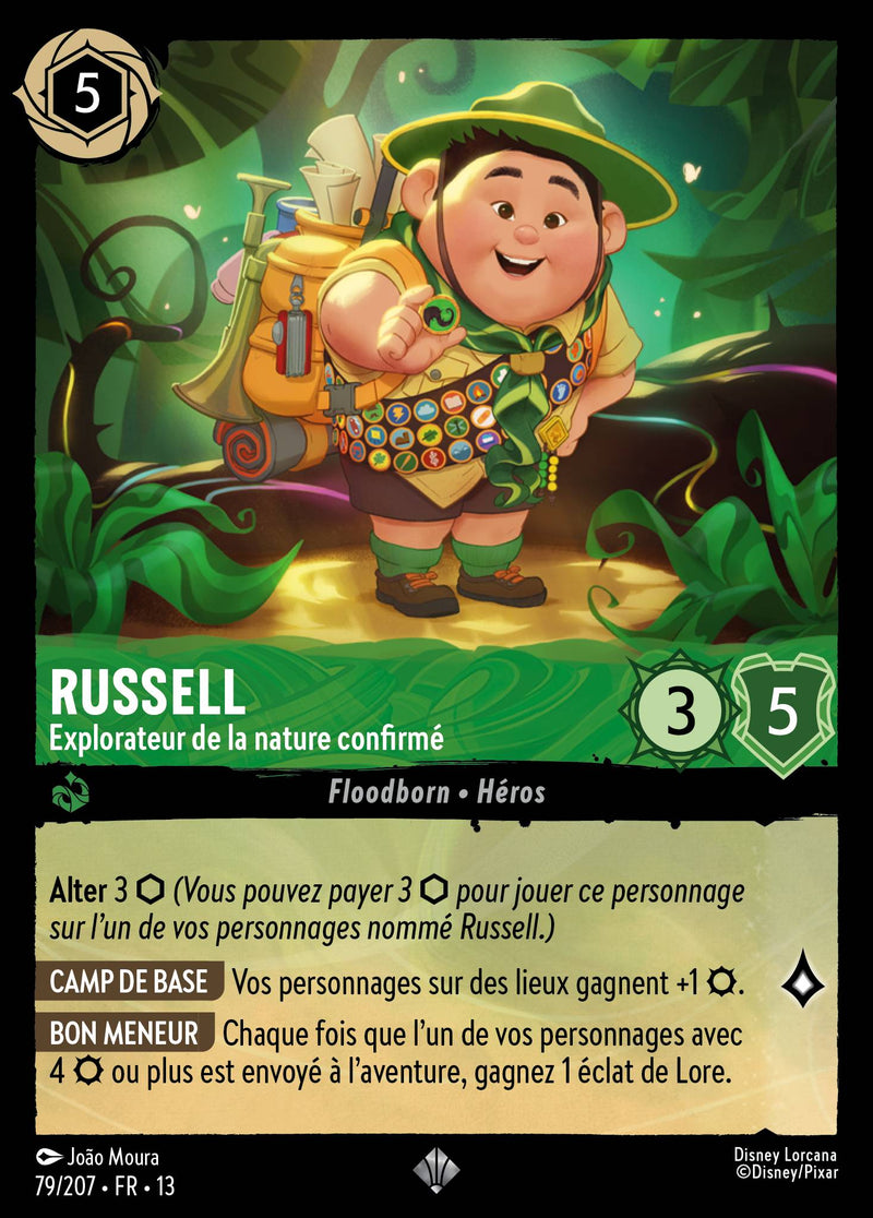 Carte Lorcana 079/207 Russell, Explorateur de la nature confirmé | LorenZone