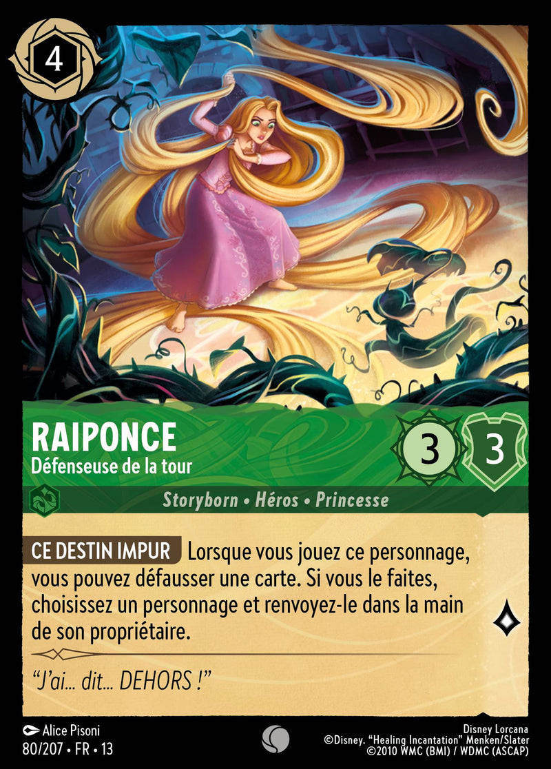 Carte Lorcana 080/207 Raiponce, Défenseuse de la tour | LorenZone