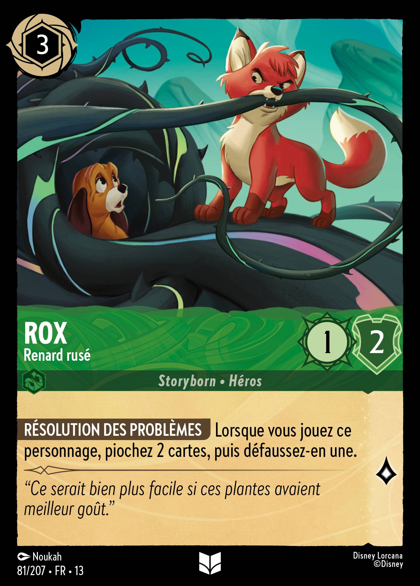 Carte Lorcana 081/207 Rox, Renard rusé | LorenZone