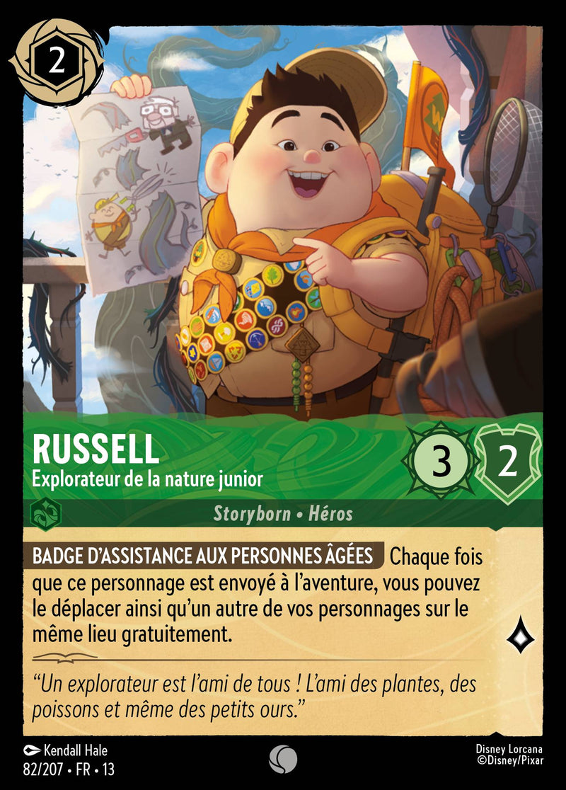 Carte Lorcana 082/207 Russell, Explorateur de la nature junior | LorenZone