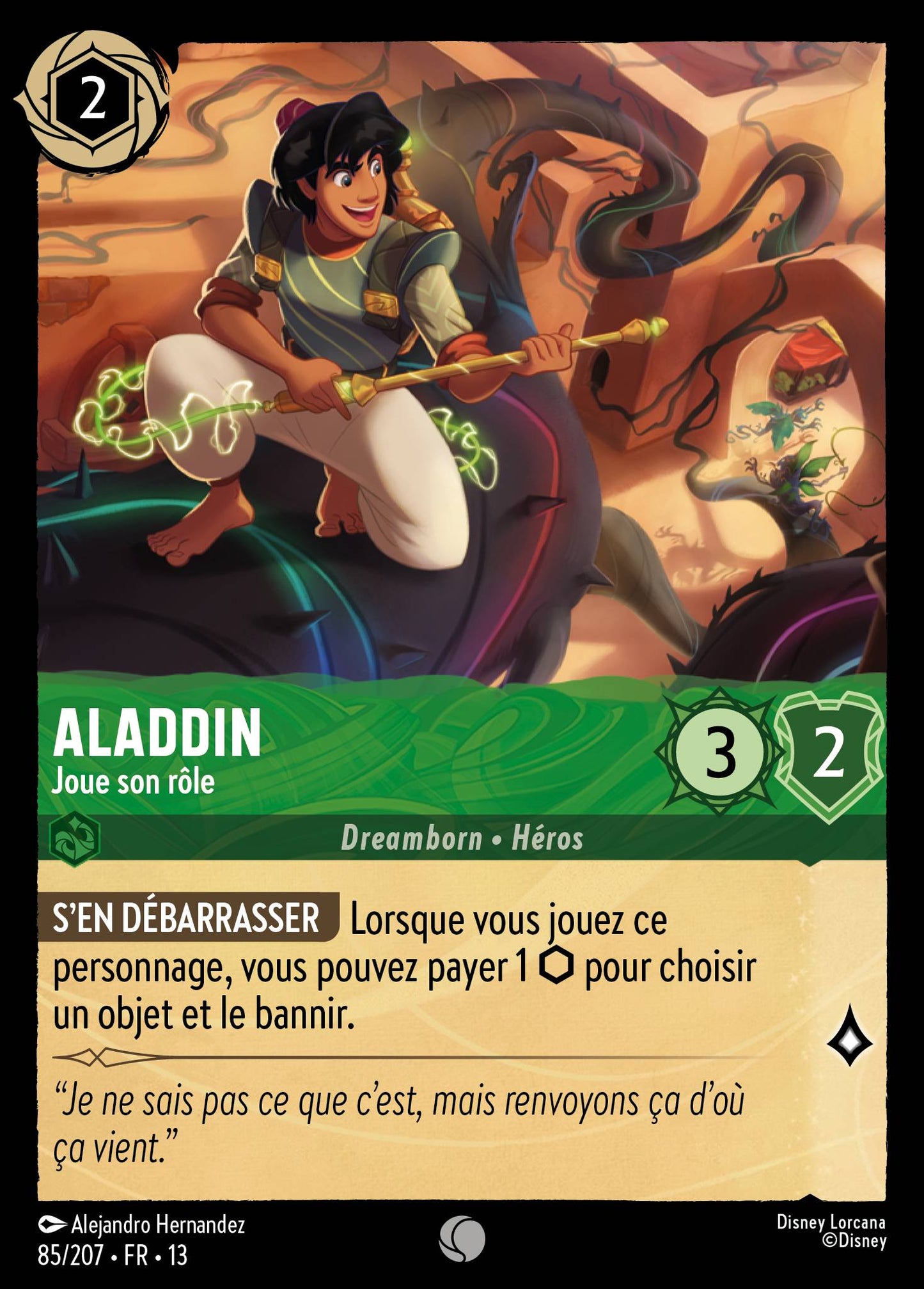 Carte Lorcana 085/207 Aladdin, Joue son rôle | LorenZone