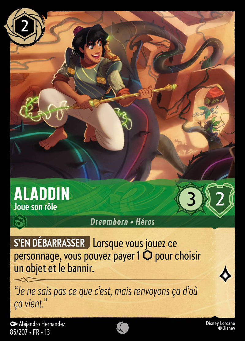 Carte Lorcana 085/207 Aladdin, Joue son rôle | LorenZone