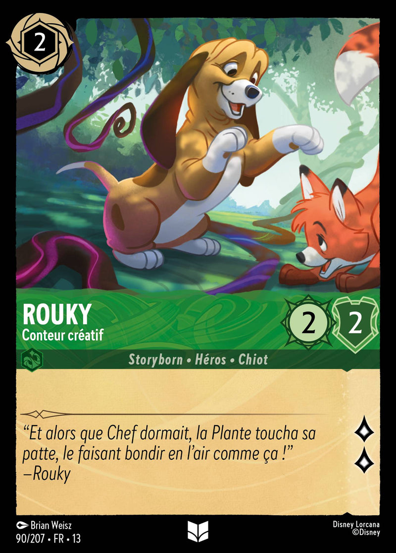 Carte Lorcana 090/207 Rouky, Conteur créatif | LorenZone