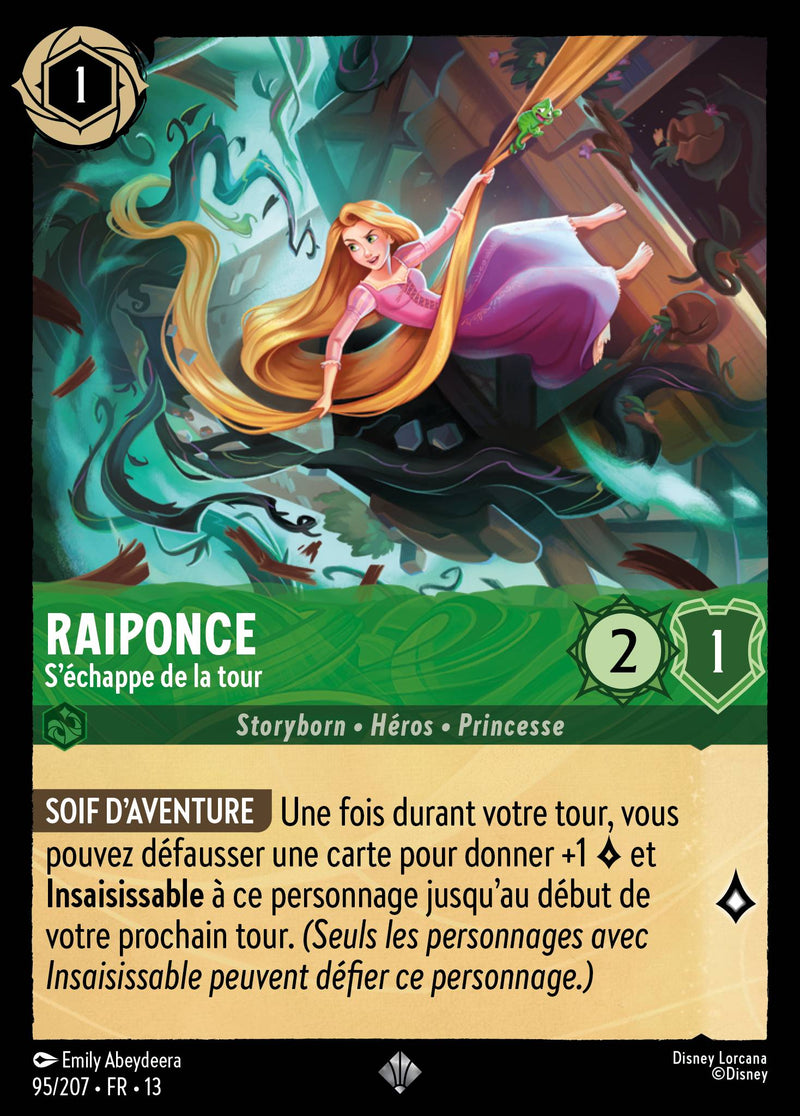 Carte Lorcana 095/207 Raiponce, S'échappe de la tour | LorenZone