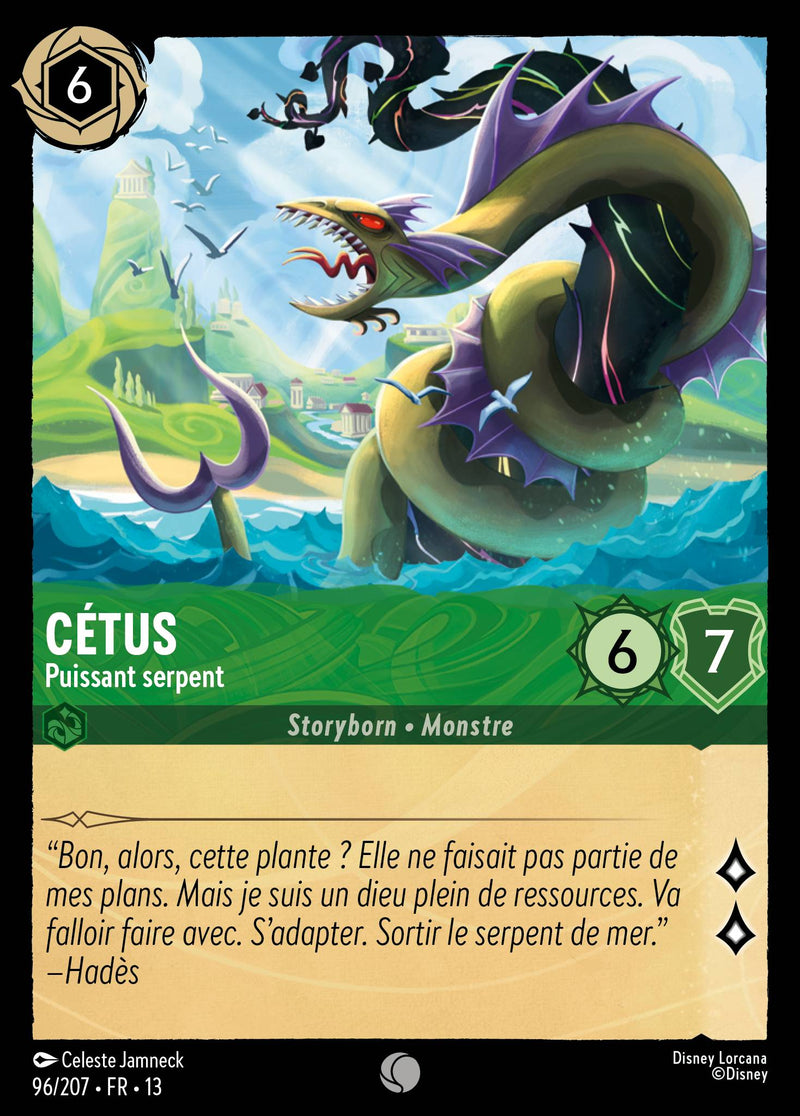Carte Lorcana 096/207 Cétus, Puissant serpent | LorenZone