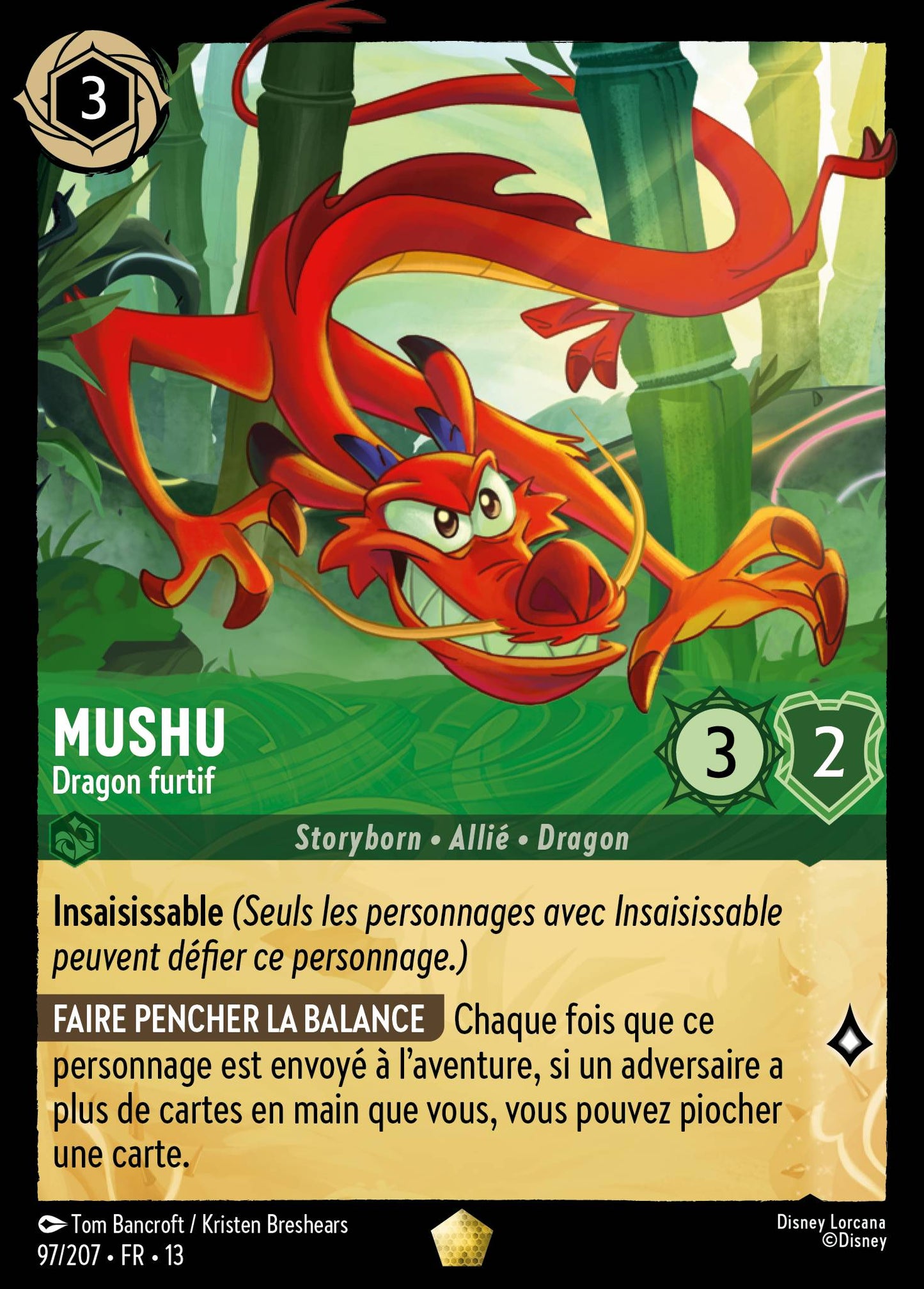 Carte Lorcana 097/207 Mushu, Dragon furtif | LorenZone
