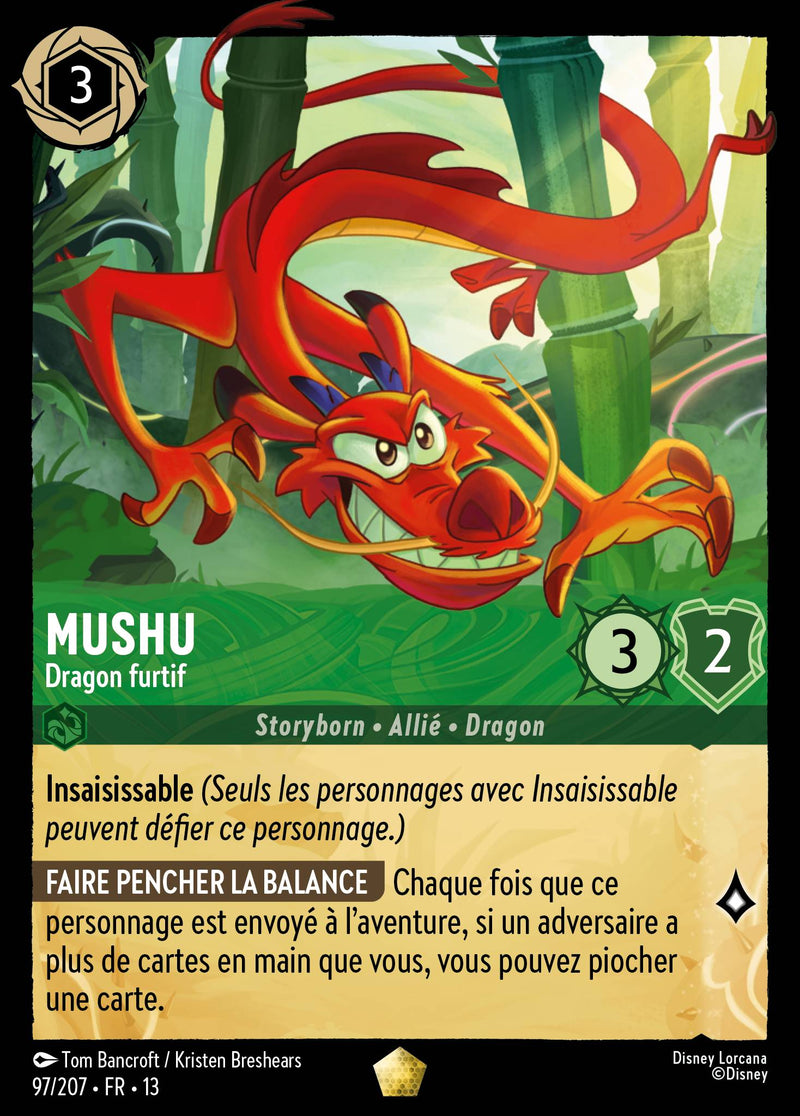 Carte Lorcana 097/207 Mushu, Dragon furtif | LorenZone